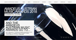 Desktop Screenshot of amadeusawards.at